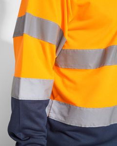 Roly HV9306 - POLARIS L/S Technische poloshirt met lange mouwen en hoge zichtbaarheid