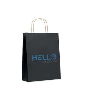 GiftRetail MO6173 - Eco-Friendly Medium Recycled Gift Bag 90gsm Black