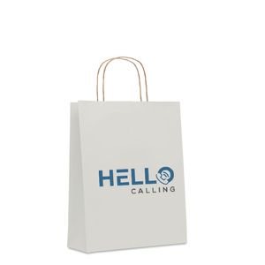 GiftRetail MO6173 - Eco-Friendly Medium Recycled Gift Bag 90gsm White