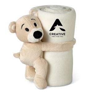 MANTA Fleece deken met beer - GiftRetail MO8252