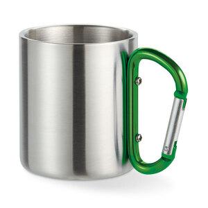 TRUMBO Lightweight Stainless Steel Mug with Carabiner Handle - GiftRetail MO8313