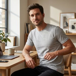 ET SI ON L'APPELAIT FRANCIS FRA190 - Organic Combed Cotton Crew Neck Tee