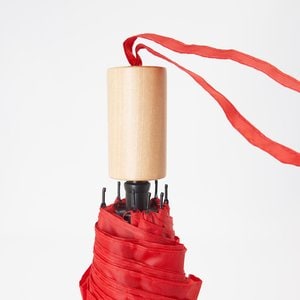 Claps 90034 - Milieuvriendelijke Opvouwbare Paraplu met Houten Handvat