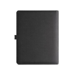 A5 folder in 300D recycled polyester (100% rPET) with wireless charger - Egotier 93581