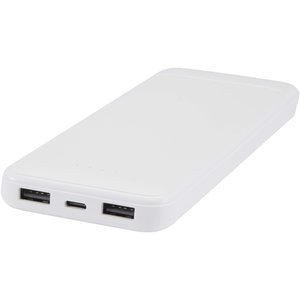 Adhil powerbank van 10.000 mAh 10 W van gerecycled plastic met 2 ingebouwde kabels - EgotierPro 124459