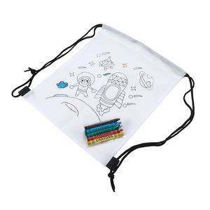 Stamina BO7530 - TURCAZ Niet geweven rugzak met trekkoord en ontwerp om in te kleuren