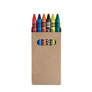 BOREAL Set of 6 crayons in a recycled cardboard box