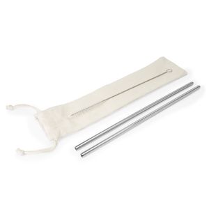 MALOW Set van 2 rietjes in 304 roestvrij staal - EgotierPro MD4077