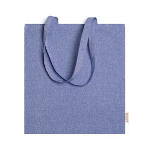 RIVOLI 100% recycled cotton bag in heather finish with 70 cm long handles