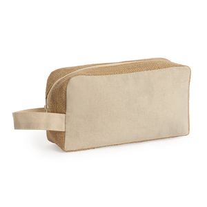 SIENA Toilet bag in cotton and laminated jute