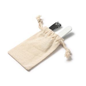 VELVET Manicure kit in a drawstring cotton pouch - EgotierPro SB1125