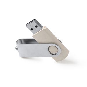 Stamina US4194 - VENAK USB-stick in tarwevezel met metalen draaiklem