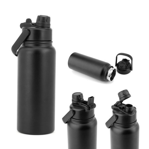 Stainless steel bottle (90% recycled), double wall vacuum insulated