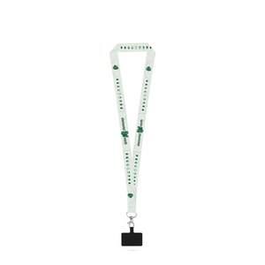 Lanyard'In 94431 - Sublimatiekoord van gerecycled polyester (100% rPET) met karabijnhaak, veiligheidssluiting en smartphonehouder