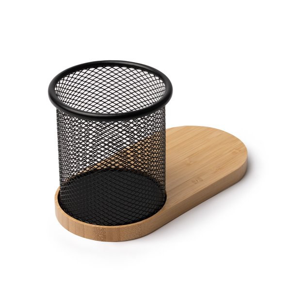 Stamina CR1920 - COSTELO Multifunction metal pen holder with a grid design