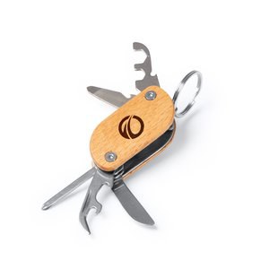 Stamina TO1795 - CARAVEL Multi-tool met houten behuizing en roestvrijstalen accessoires