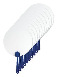 Pack of 100 GiftRetail IT3491 - PAYPAY Frosted Transparent Manual Hand Fan
