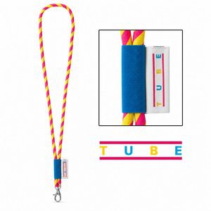Lanyard'In 75001S - Gedrukt voorbeeld van Lanyard TUBE Long (Ø 7 mm)