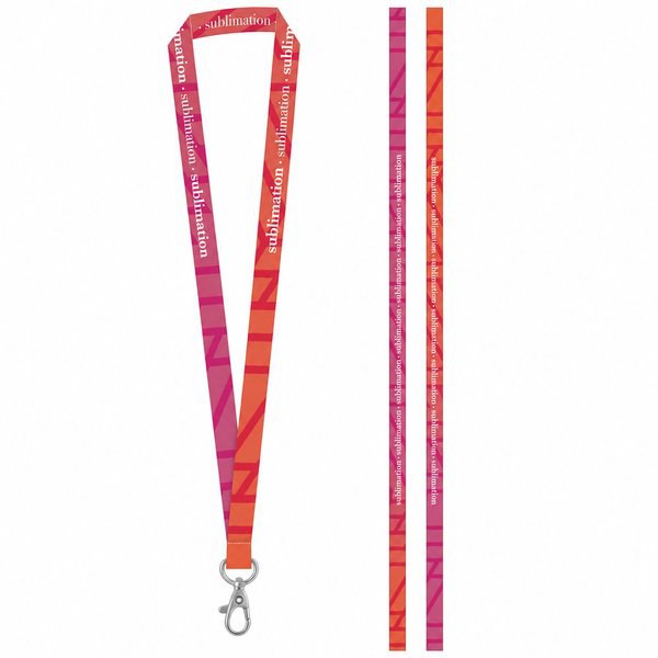 Gedrukt voorbeeld van SET Lanyard SUBLIMATION Long II (20 mm) met 20 mm karabijnhaak
