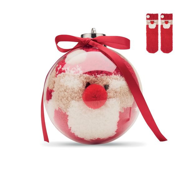 SNUG M Kerstman sokken balornament - GiftRetail CX1585