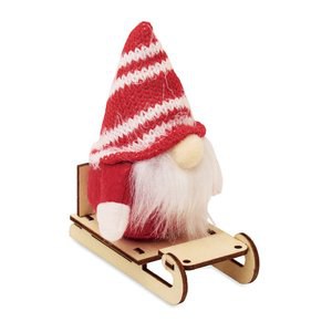 FROSTY SLEIGH Gnome on wooden sleigh - GiftRetail CX1588
