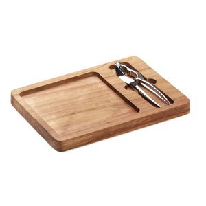 NUTPLATE Acacia noten kraker set - GiftRetail MO2627