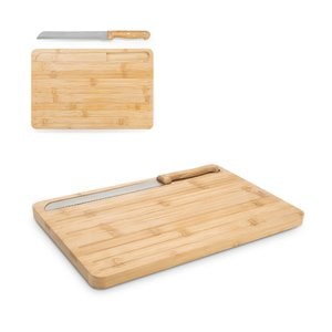 Broodsnijplank van bamboe met mes inbegrepen - Egotier 94394